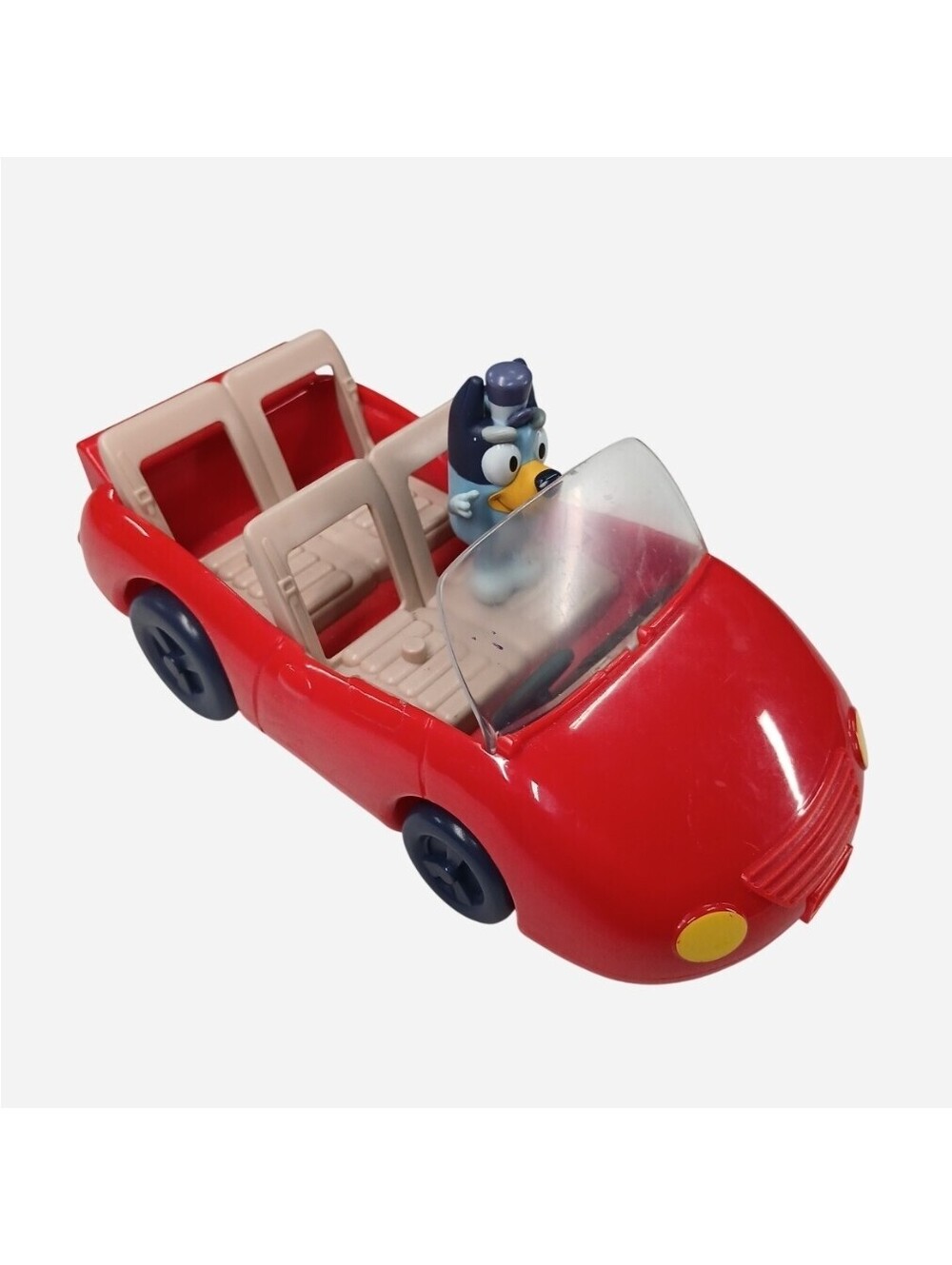 Bluey Escape Convertible Red Car Toy Vehicle & Bluey Figure Moose Toys Loose